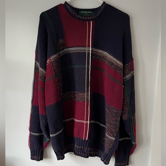 Embassy Row Cotton Crew-neck Long Sleeve Sweater - Picture 4 of 4